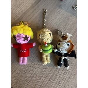 Watchover Voodoo Doll Assorted Lot Keychain Purse Charm Lot Of 4